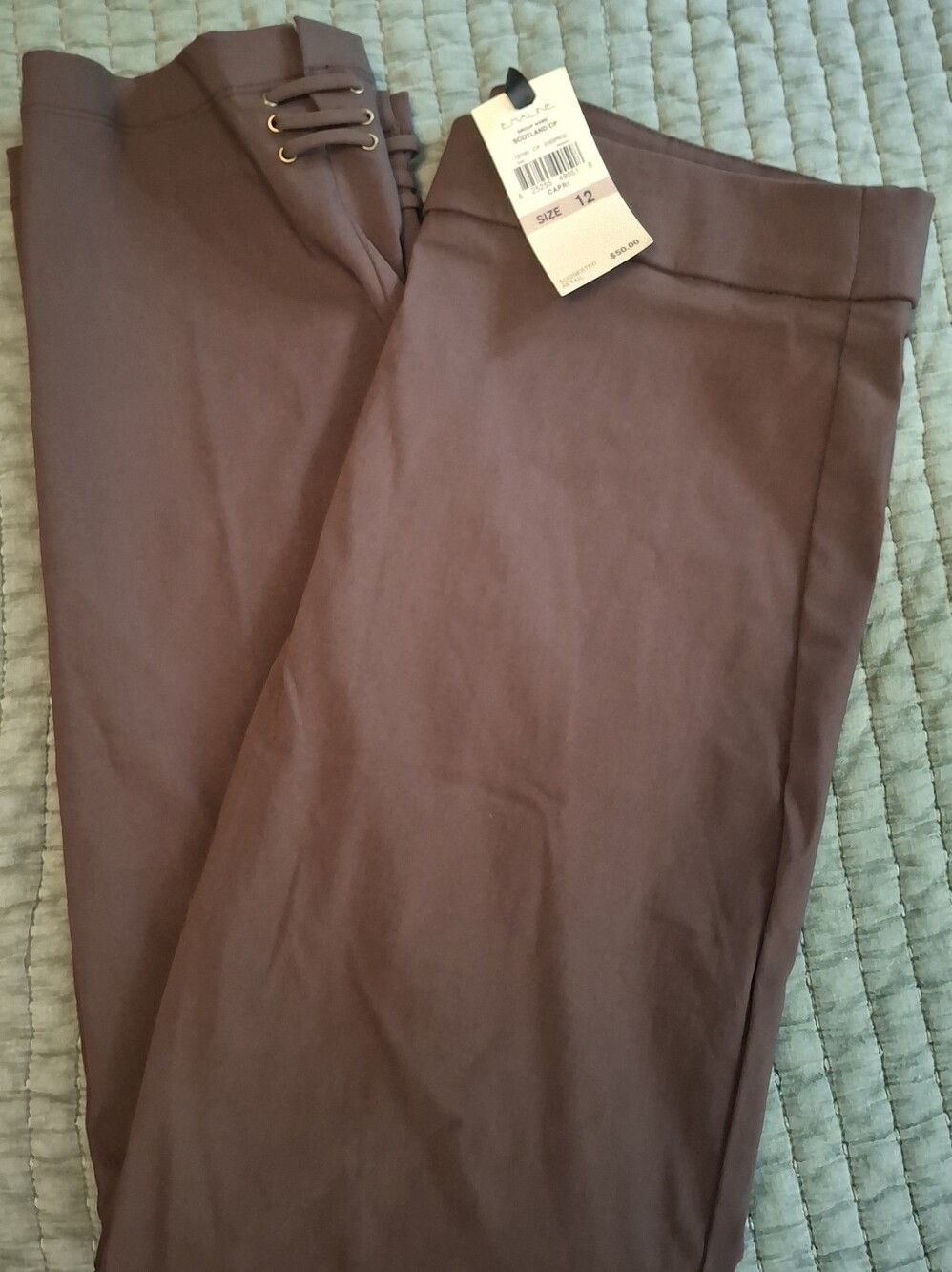 Brown Stretch Dress Pants - Size 12
